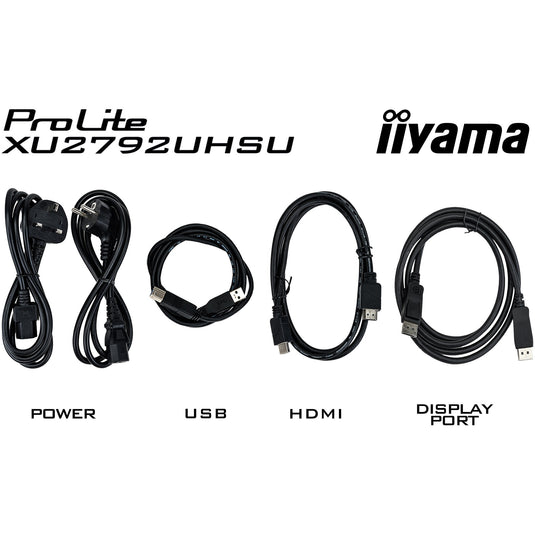 Iiyama prolite xu2792uhsu-b6 27 4k uhd monitor (zwart, hdmi, displayport, 3x usb-a, usb-b, usb-c)