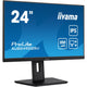 Iiyama prolite xub2492qsu-b1 23.8 monitor (zwart (mat), 1x displayport, 1x hdmi, 1x usb-c, 3x usb-a)