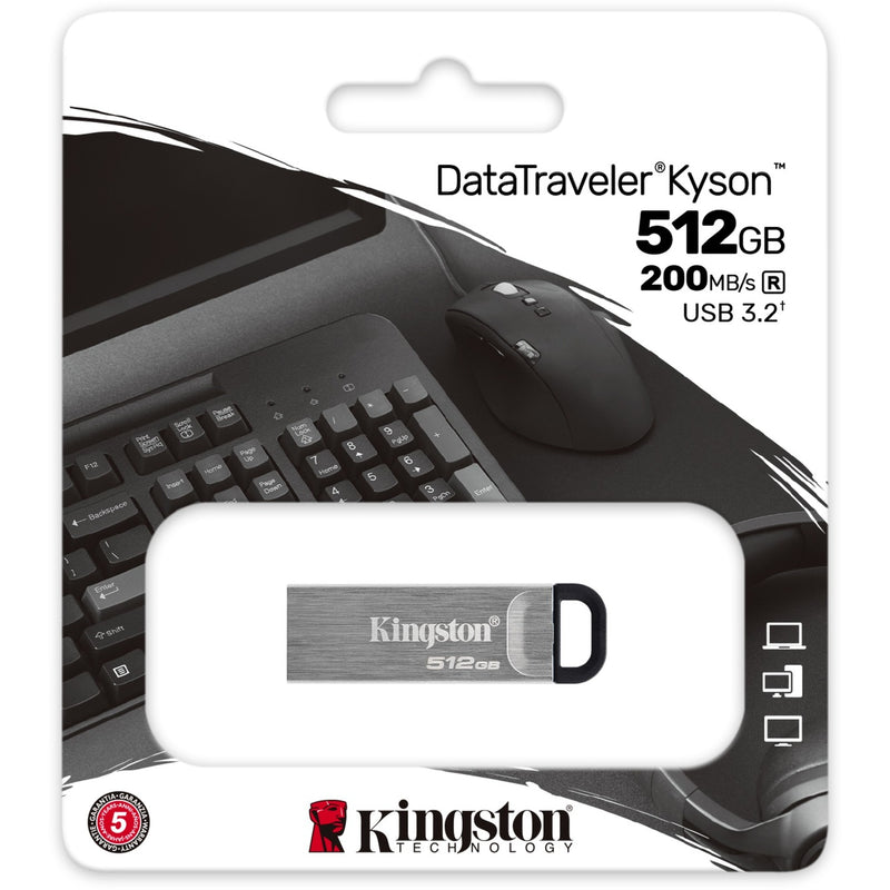 Afbeelding laden in galerijviewer, Kingston datatraveler kyson 512 gb usb-stick (zilver, dtkn 512gb)
