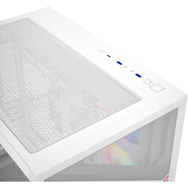 Afbeelding laden in galerijviewer, Xyz pc gear qubex midi tower behuizing (wit | 2x usb-a | 1x usb-c | tempered glass)
