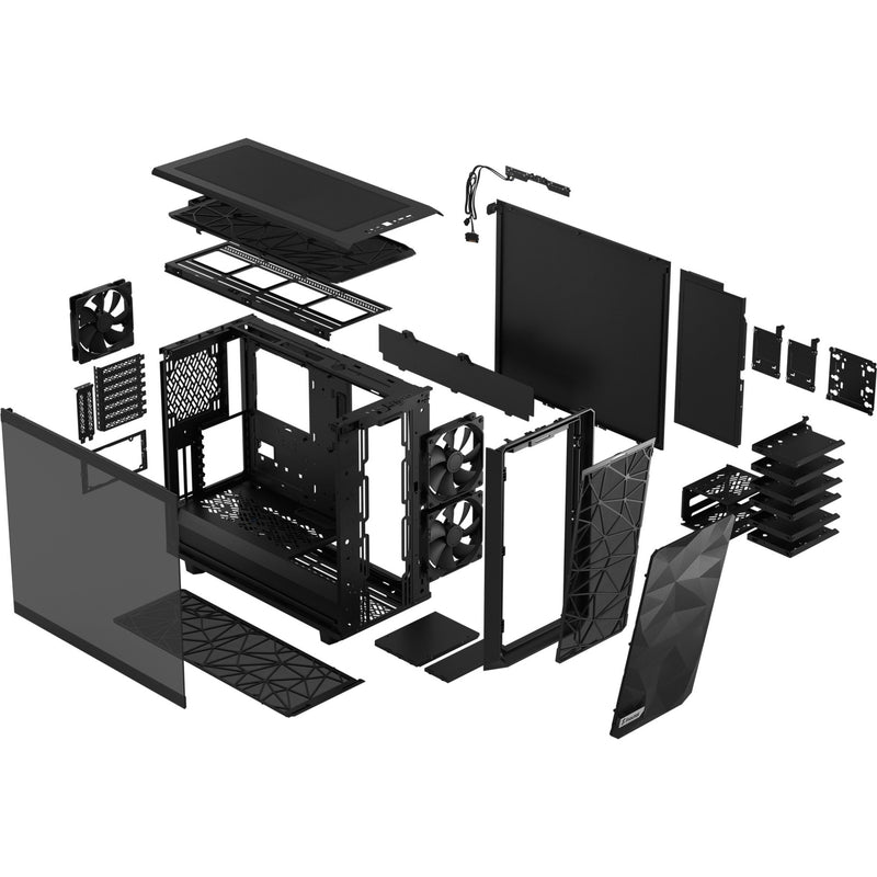 Afbeelding laden in galerijviewer, Fractal design meshify 2 light tempered glass midi tower behuizing (zwart | 2x usb-a | 1x usb-c | window)
