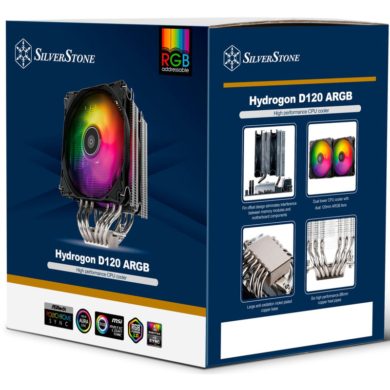 Afbeelding laden in galerijviewer, Silverstone sst-hyd120-argb-v2 cpu-koeler
