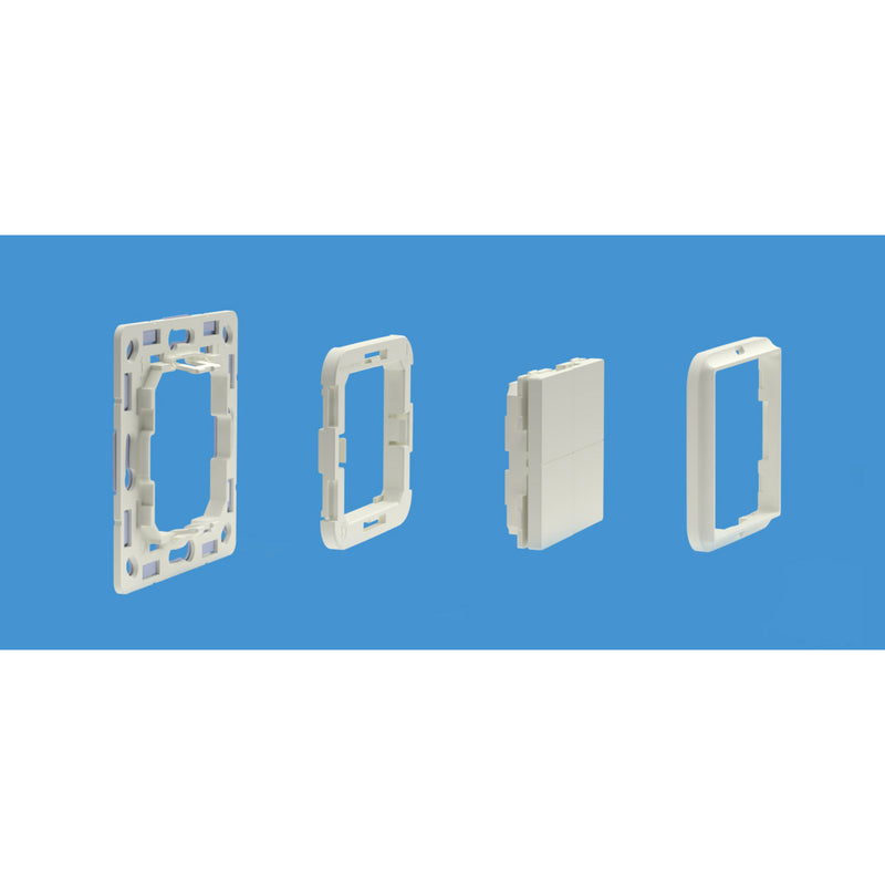 Afbeelding laden in galerijviewer, Shelly blu wall switch 4 + busch-jaeger adapter schakelaar (wit, bluetooth 4.2)
