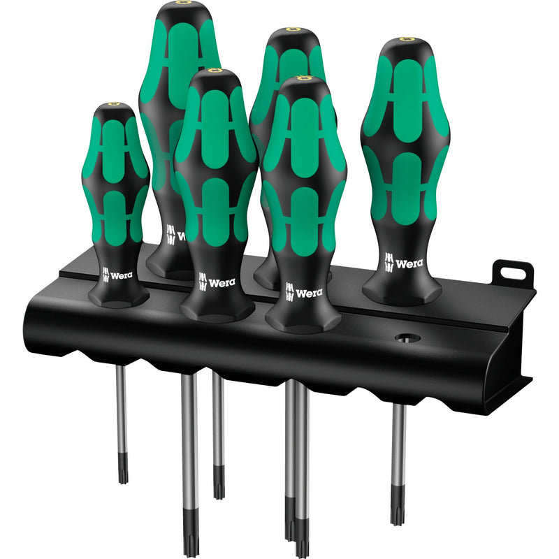 Afbeelding laden in galerijviewer, Wera 367 6 torx hf-schroevendraaierset kraftform plus + rek (zwart groen, 6‑delig)
