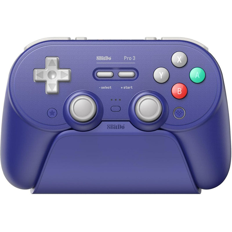 Afbeelding laden in galerijviewer, 8bitdo pro 3 bluetooth gamepad (paars wit, switch 1 2, pc, android, 2.4 ghz bluetooth usb)

