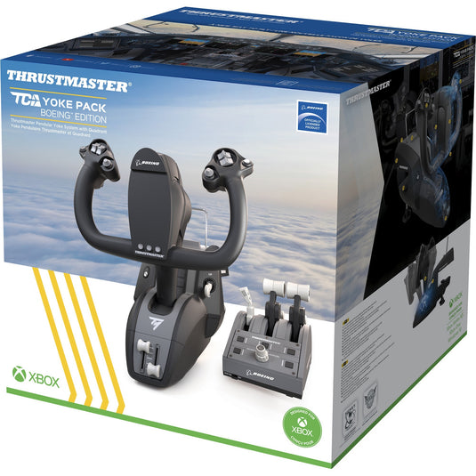 Thrustmaster tca yoke pack boeing edition gaming set (zwart grijs, pc, xbox one, xbox series x|s)