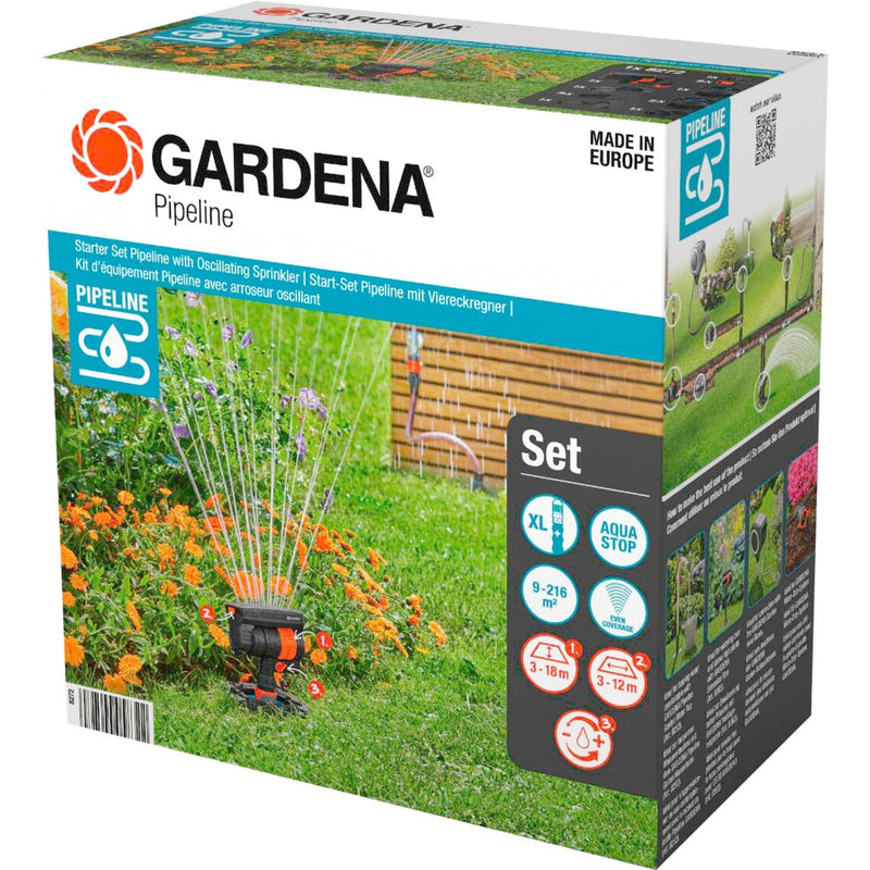 Afbeelding laden in galerijviewer, Gardena complete pipeline startset met zwenksproeier waterkraan (8274-34)
