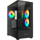 Sharkoon sk6 argb midi tower behuizing (zwart | 2x usb-a | rgb | tempered glass)