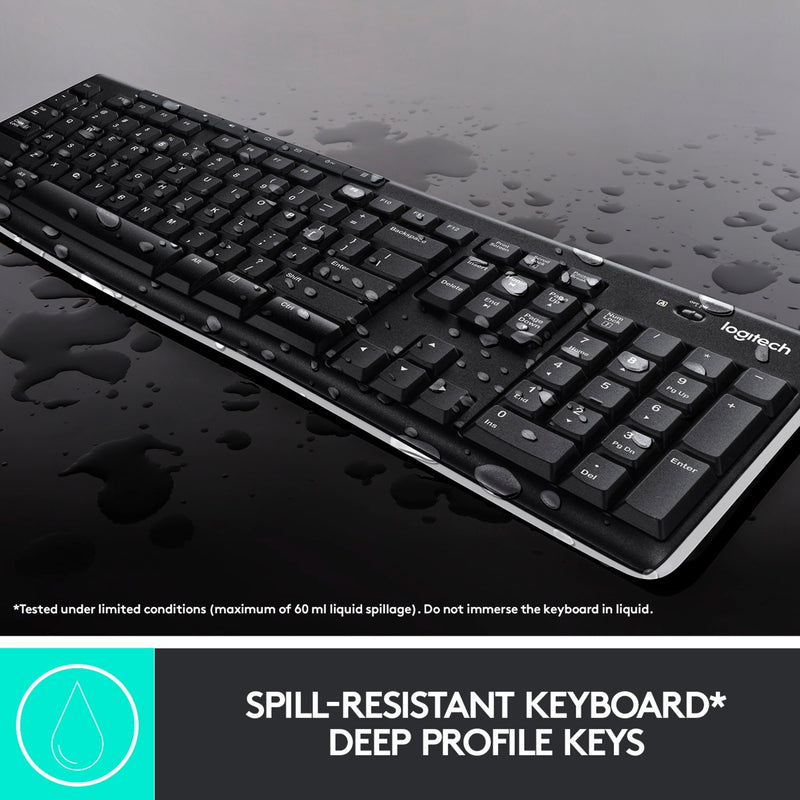 Afbeelding laden in galerijviewer, Toetsenbord en muis logitech mk270 qwerty
