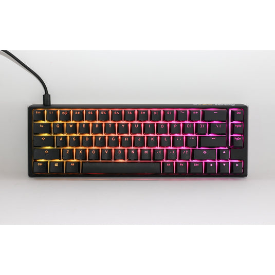 Ducky one 3 classic sf rgb mechanisch toetsenbord (zwart, us lay-out (qwerty), cherry mx brown, 65%, rgb leds, double-shot pbt, hot-swappable, quack mechanics)
