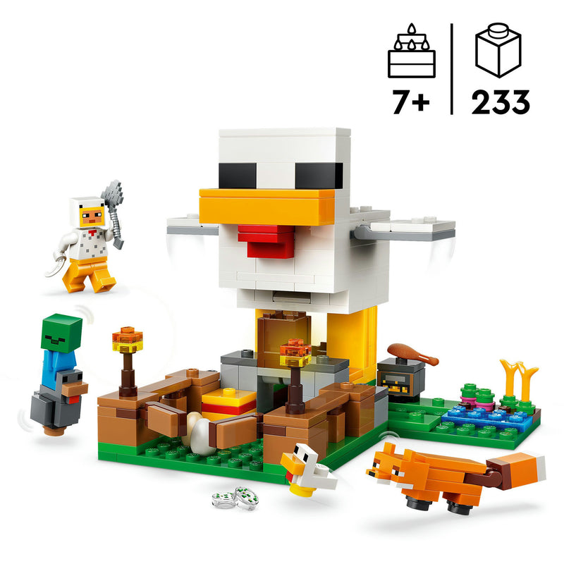 Afbeelding laden in galerijviewer, Lego minecraft kippenboerderij dieren speelgoed voor kinderen - 21585
