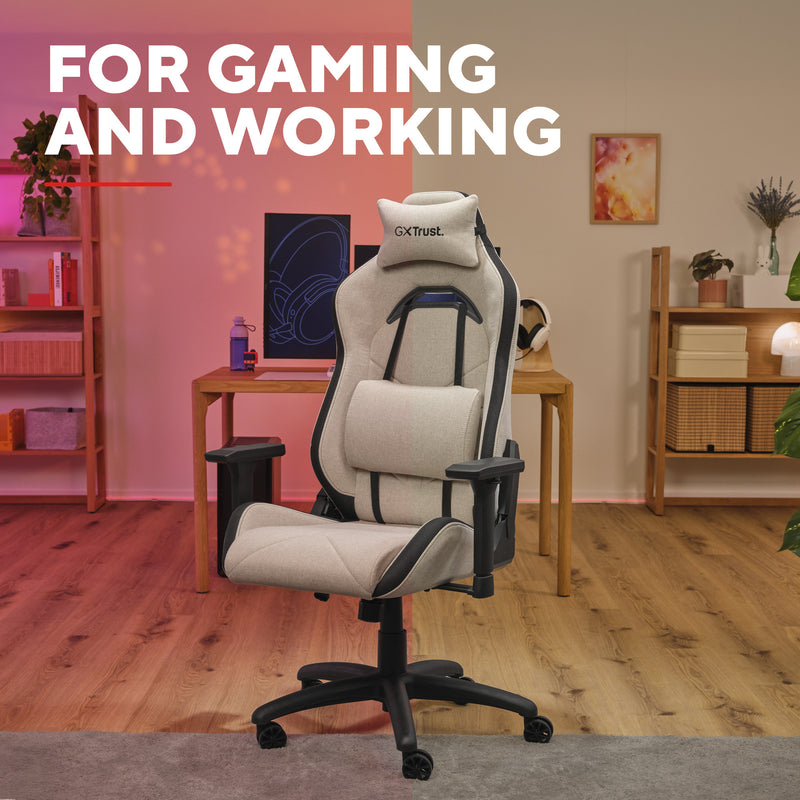 Afbeelding laden in galerijviewer, Trust gxt 723 ruya comfortabele stoffen gaming stoel
