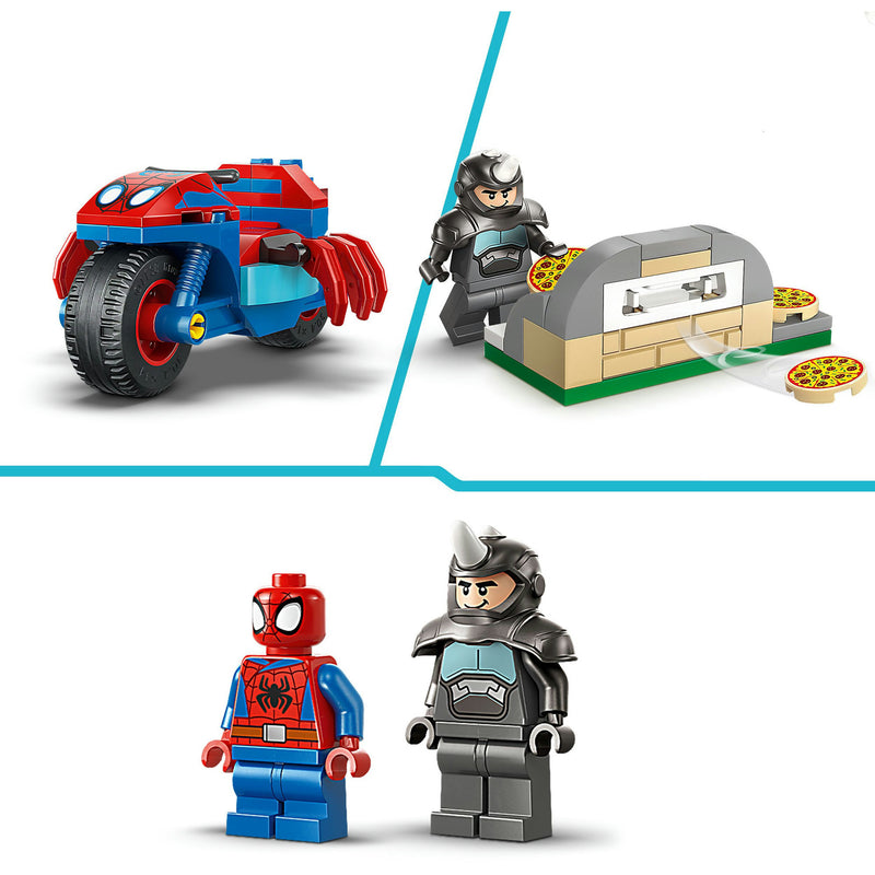 Afbeelding laden in galerijviewer, Lego marvel spidey on his motorcycle vs. rhino - 11206
