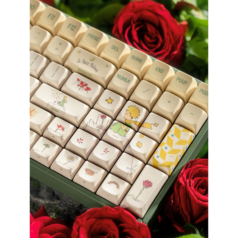 Afbeelding laden in galerijviewer, Iqunix f97 floral date rgb mechanisch gaming toetsenbord (groen, us lay-out (qwerty), gateron red, 96%, rgb leds, hot-swappable, pbt, 2.4ghz | bluetooth 5.1 | usb-c)
