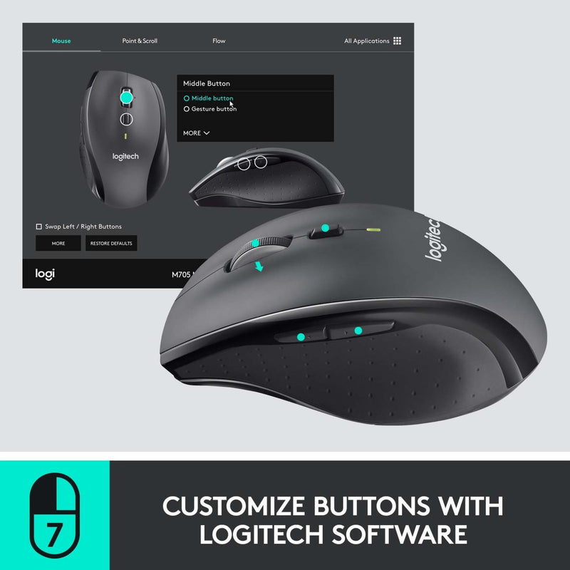 Afbeelding laden in galerijviewer, Logitech muis 910-006034 zwart
