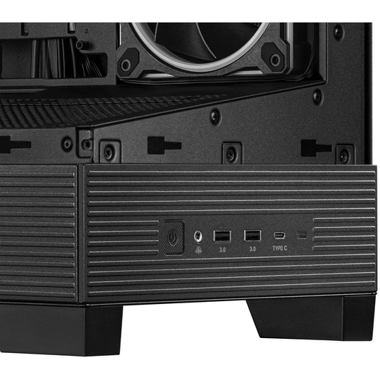 Asus a31 plus midi tower behuizing (zwart | 2x usb-a | 2x usb-c | tempered glass)