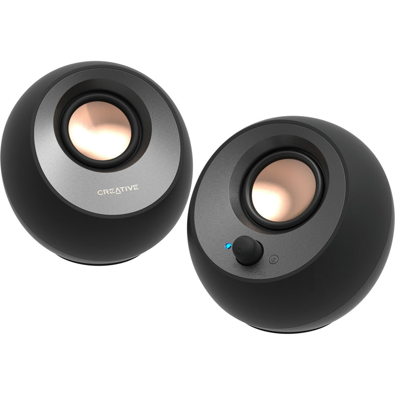 Afbeelding laden in galerijviewer, Creative pebble v3 pc-luidspreker (zwart, bluetooth, usb-c, aux)
