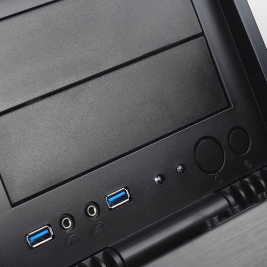 Silverstone grandia gd07b htpc behuizing (zwart | 2x usb-a)