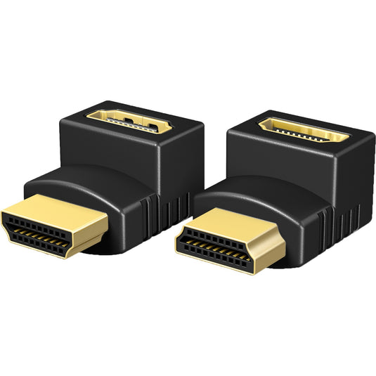 Icy box 2x hdmi hoek adapters (zwart, ib-cb009-1)