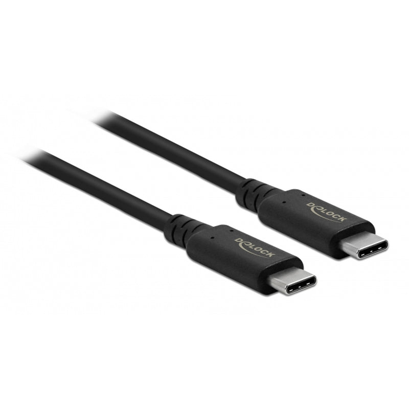 Afbeelding laden in galerijviewer, Delock usb4 40 gbps coaxial coax kabel (zwart, 0,8 meter)
