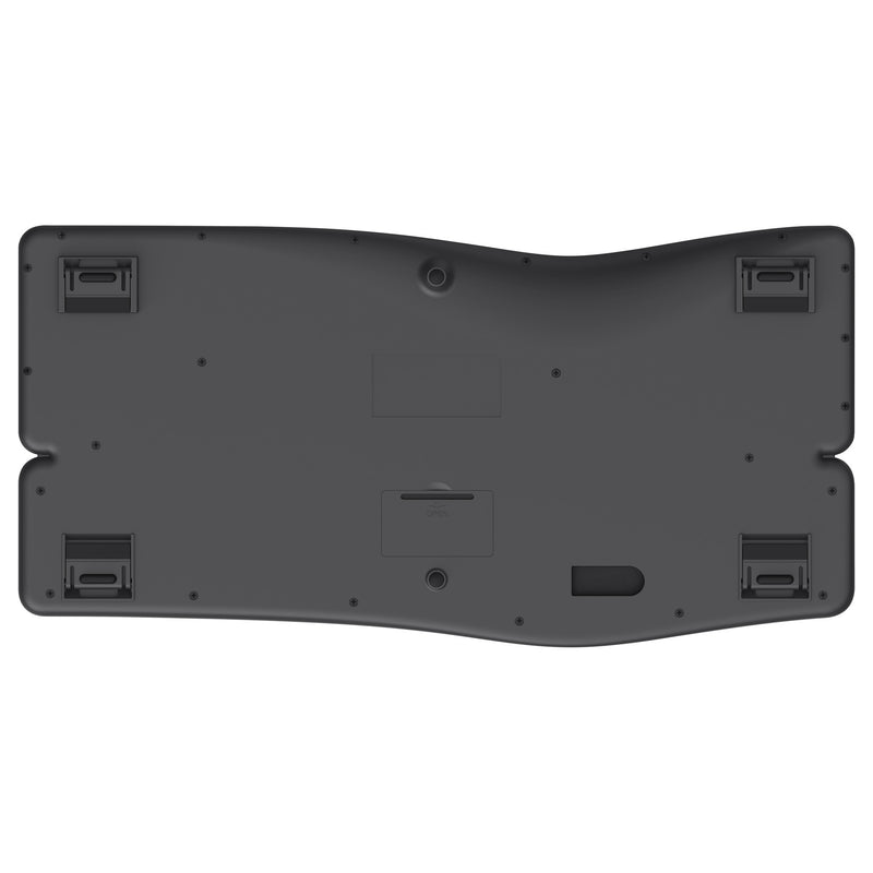 Afbeelding laden in galerijviewer, Trust keyra ergonomisch draadloos toetsenbord (zwart, us lay-out (qwerty), 100%, 2.4 ghz usb | bluetooth)
