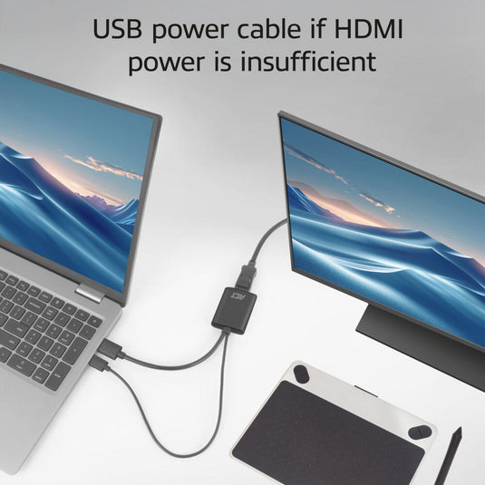 Act connectivity hdmi naar displayport adapter, 4k@60hz (zwart)