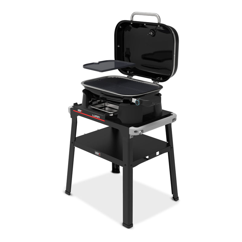 Afbeelding laden in galerijviewer, Weber lumin compact elektrische barbecue voor buiten met onderstel (zwart, 4 tot 6 personen, grilloppervlak 1561 cm²)
