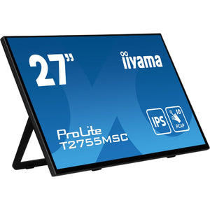 Iiyama prolite t2755msc-b1 27 touchscreen monitor (zwart, 1x displayport, 1x hdmi, 2x usb-a)