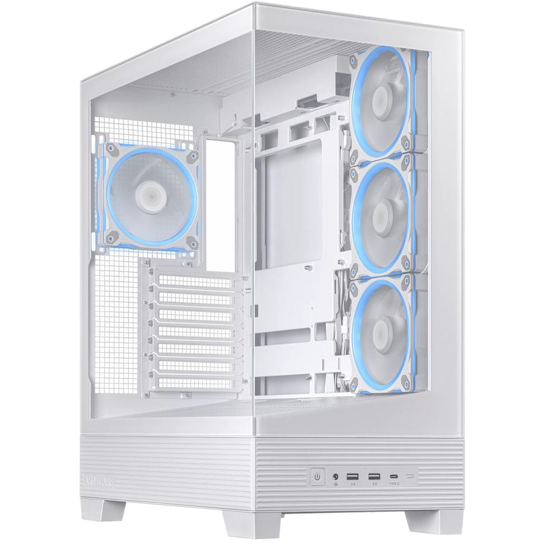 Afbeelding laden in galerijviewer, Asus a31 plus midi tower behuizing (wit | 2x usb-a | 2x usb-c | tempered glass)

