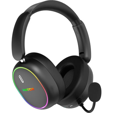 Hator phoenix 2 wireless over-ear gaming headset (zwart, rgb, 2.4ghz bluetooth 5.4 usb-c)