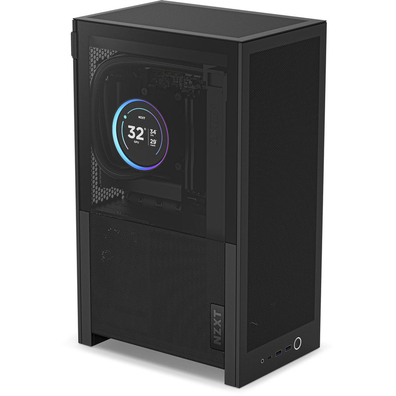 Afbeelding laden in galerijviewer, Nzxt h2 flow mini tower behuizing (zwart | 2x usb-a | 1x usb-c | tempered glass)
