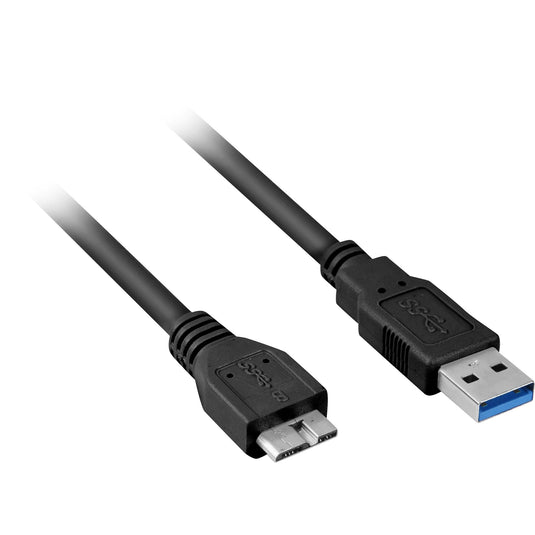 Sharkoon usb-a 3.0 naar micro-usb-b 3.0 kabel (zwart, 2 meter)