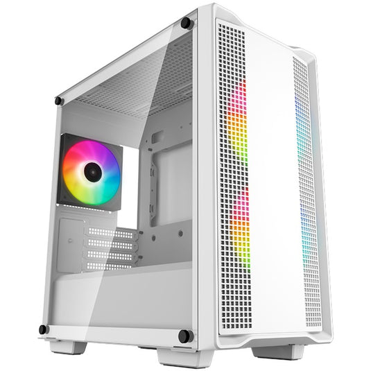 Deepcool cc360 argb midi tower behuizing (wit | 2x usb-a | rgb | tempered glass)