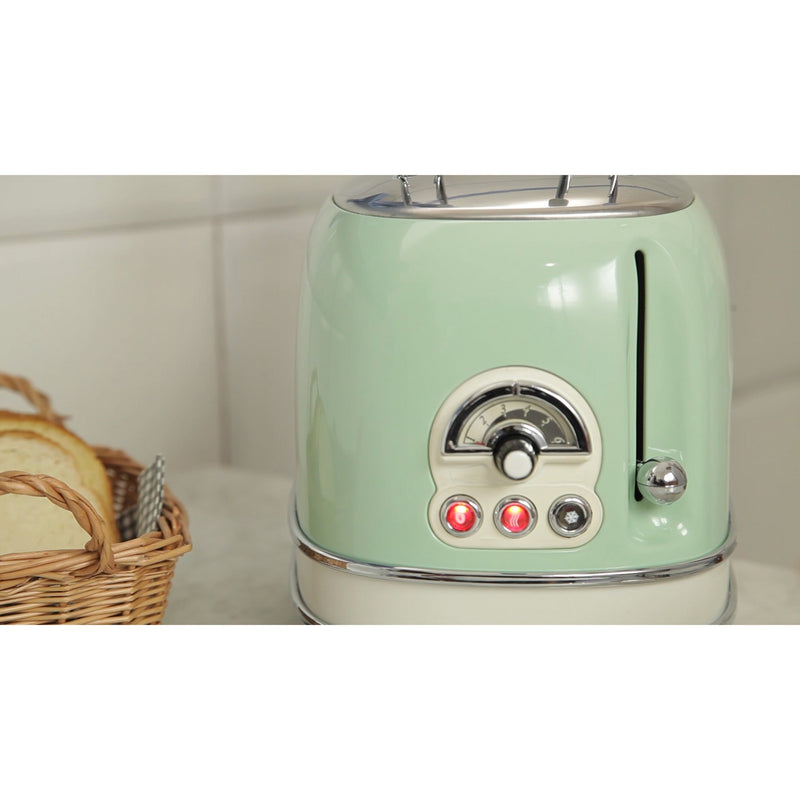 Afbeelding laden in galerijviewer, Ariete vintage broodrooster 0155 14 (lichtgroen)
