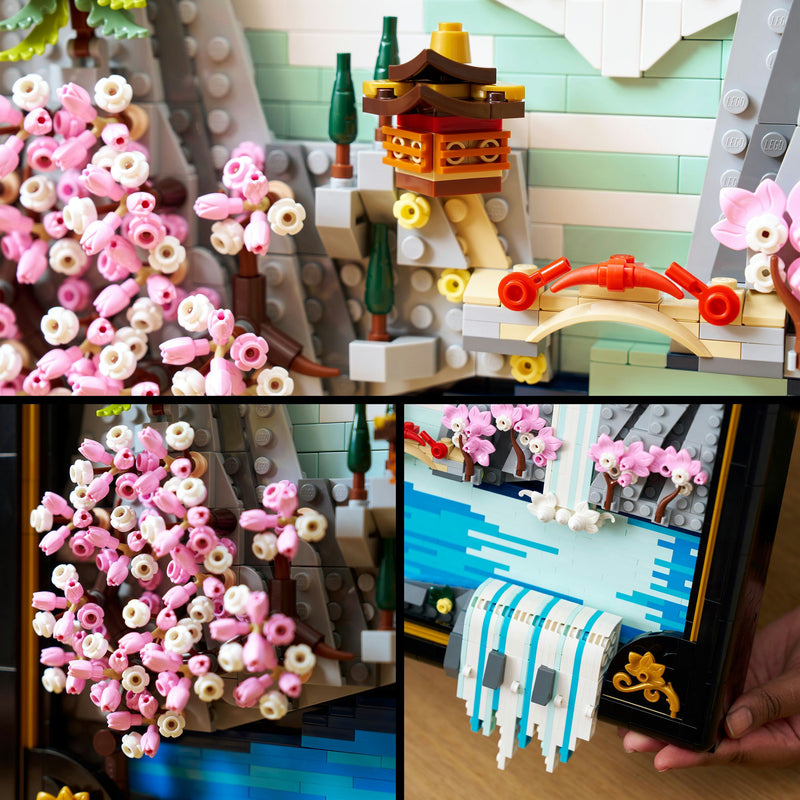 Afbeelding laden in galerijviewer, Lego ® art landschap met japanse kersenbloesems wanddecoratie - 31218
