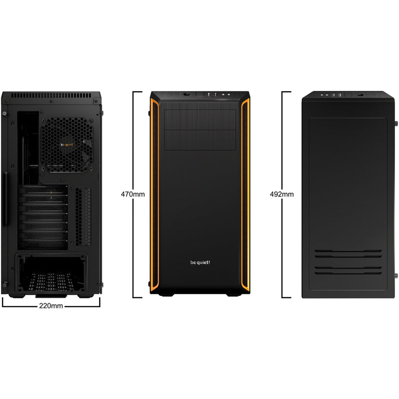 Afbeelding laden in galerijviewer, Be quiet! pure base 600 window midi tower behuizing (zwart oranje | 2x usb-a | tempered glass)
