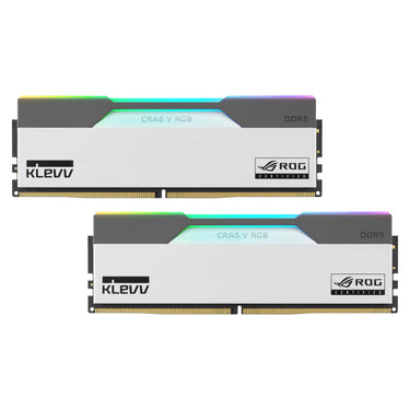 Klevv 32 gb ddr5-6200 (2x 16 gb) kit werkgeheugen (wit zwart, kd5agua80-62b320p, cras v rgb rog, xmp 3.0, expo)