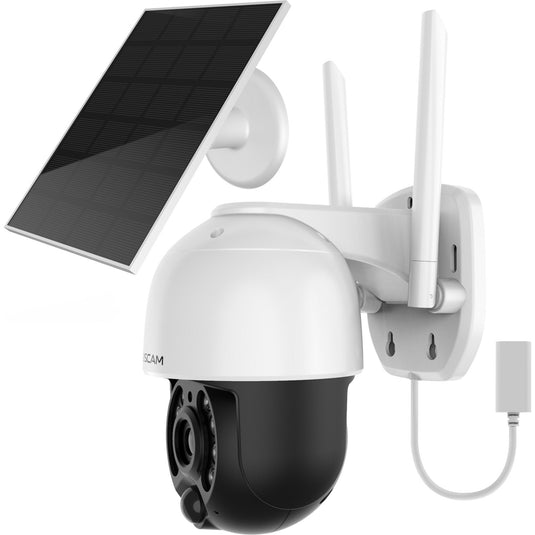Foscam b4, 100% draadloze 2k 4mp pan tilt batterijcamera (wit)
