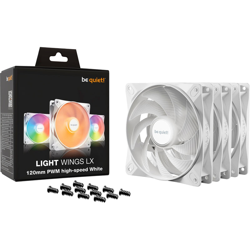 Afbeelding laden in galerijviewer, Be quiet! light wings lx pwm high-speed rgb case fans (wit, 3 stuks, 120 x 120 x 25 mm)
