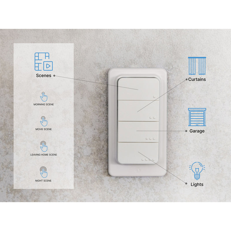 Afbeelding laden in galerijviewer, Shelly blu rc button 4 zb afstandsbediening (wit, bluetooth 5 (le), zigbee)
