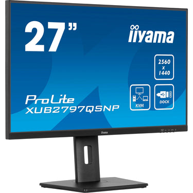 Iiyama prolite xub2797qsnp-b1 27 monitor (zwart (mat), hdmi, displayport, 3x usb-a, 3x usb-c, rj-45)