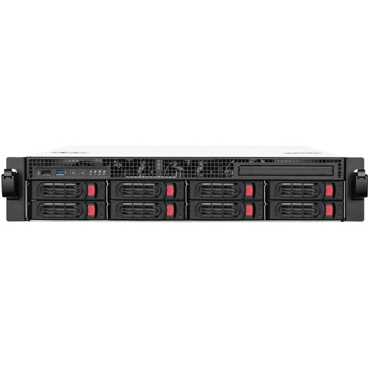 Silverstone rm21-308 rack behuizing (zwart | 1x usb-a 2.0 | 1x usb-a 3.2 (5 gbit s))