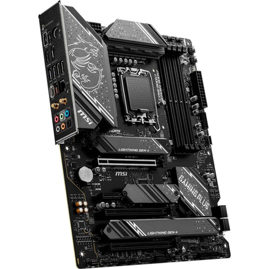 Msi z790 gaming plus wifi socket 1700 moederbord (grijs zwart, raid, 2.5 gb-lan, wi-fi 6e, bt, sound, atx)