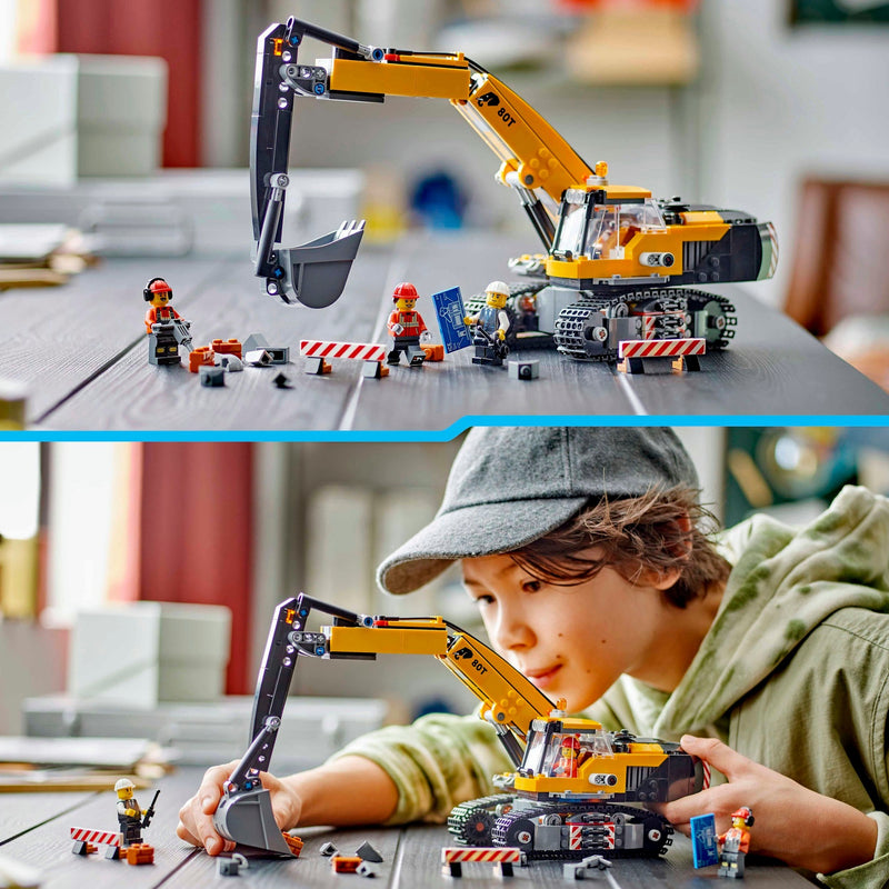 Afbeelding laden in galerijviewer, Lego city - gele graafmachine constructiespeelgoed (60420)
