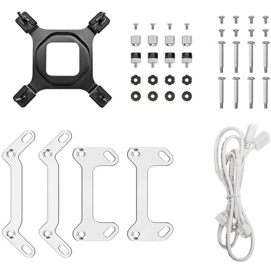 Deepcool mystique 240 argb waterkoeling (wit, 4-pins pwm fan-connector)