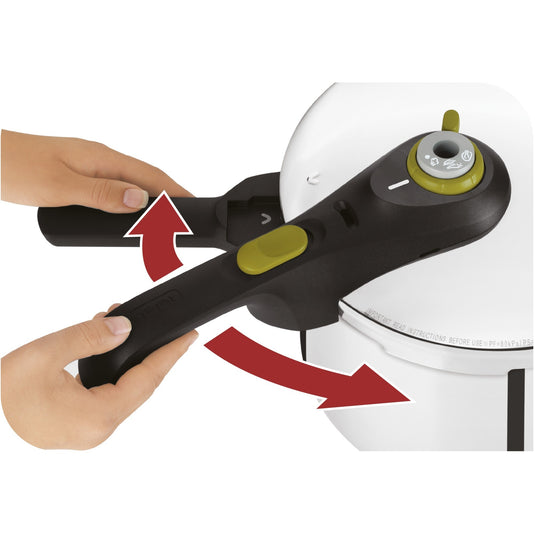 Tefal snelkookpan secure 5 neo p2530738 (roestvrij staal zwart, 6 liter)