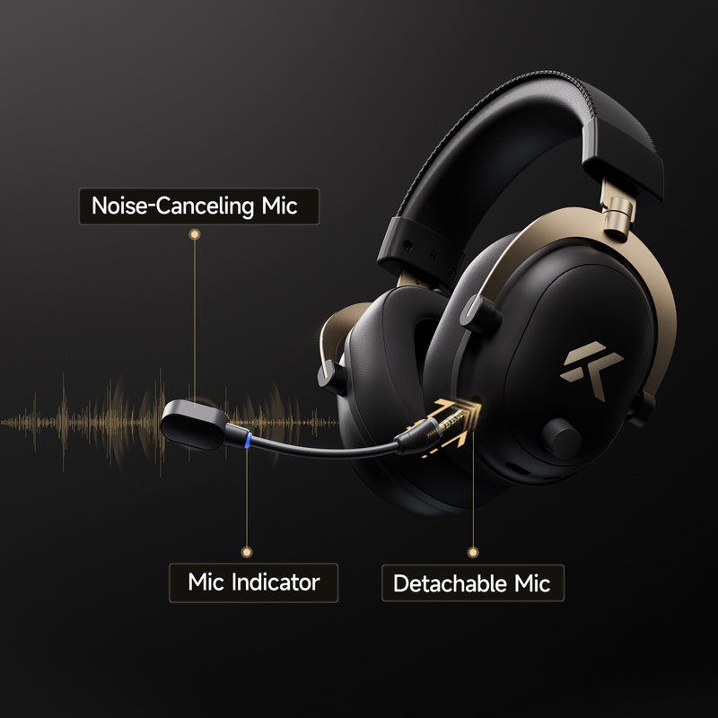 Afbeelding laden in galerijviewer, Mchose v9 turbo+ magnetic wireless over-ear gaming headset (wit zilver, nintendo switch, playstation 4, playstation 5, mobiel, pc, 2.4g bluetooth usb)
