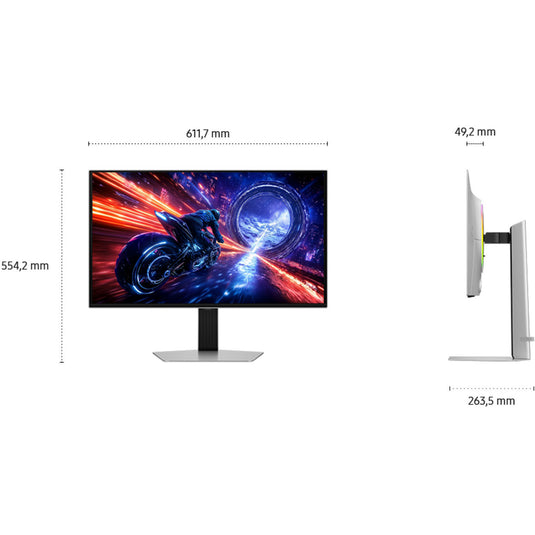 Samsung odyssey oled g6 g60sf 27 gaming monitor (zilver, 2x hdmi, displayport, 2x usb-a, usb-b, 500 hz)
