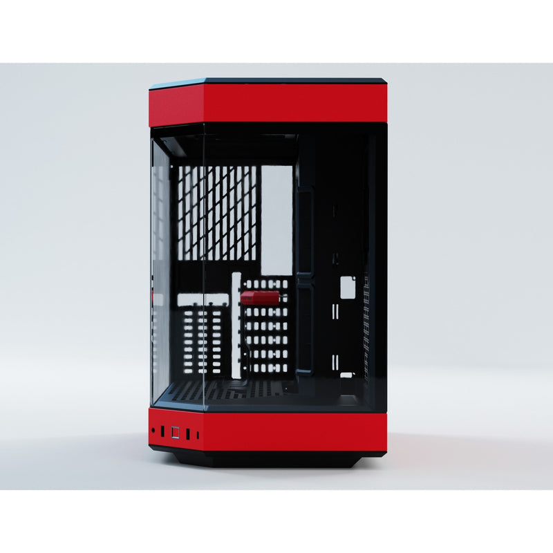 Afbeelding laden in galerijviewer, Hyte y60 midi tower behuizing (rood zwart | 3x usb-a | tempered glass)
