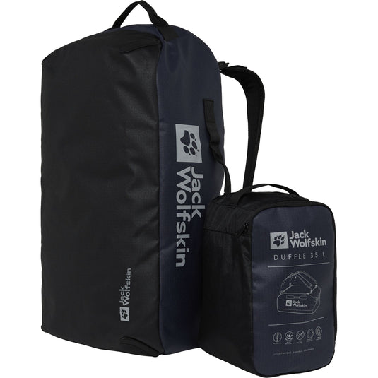 Jack wolfskin all-in duffle 35 rugzak (donkerblauw, 35 liter)